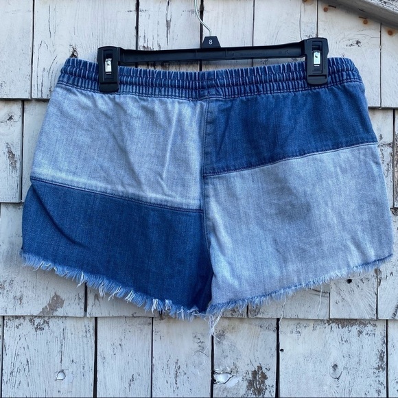 Aerie Denim Cutoff Patchwork Shorts - Picture 4 of 5